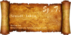 Szeidl Tekla névjegykártya